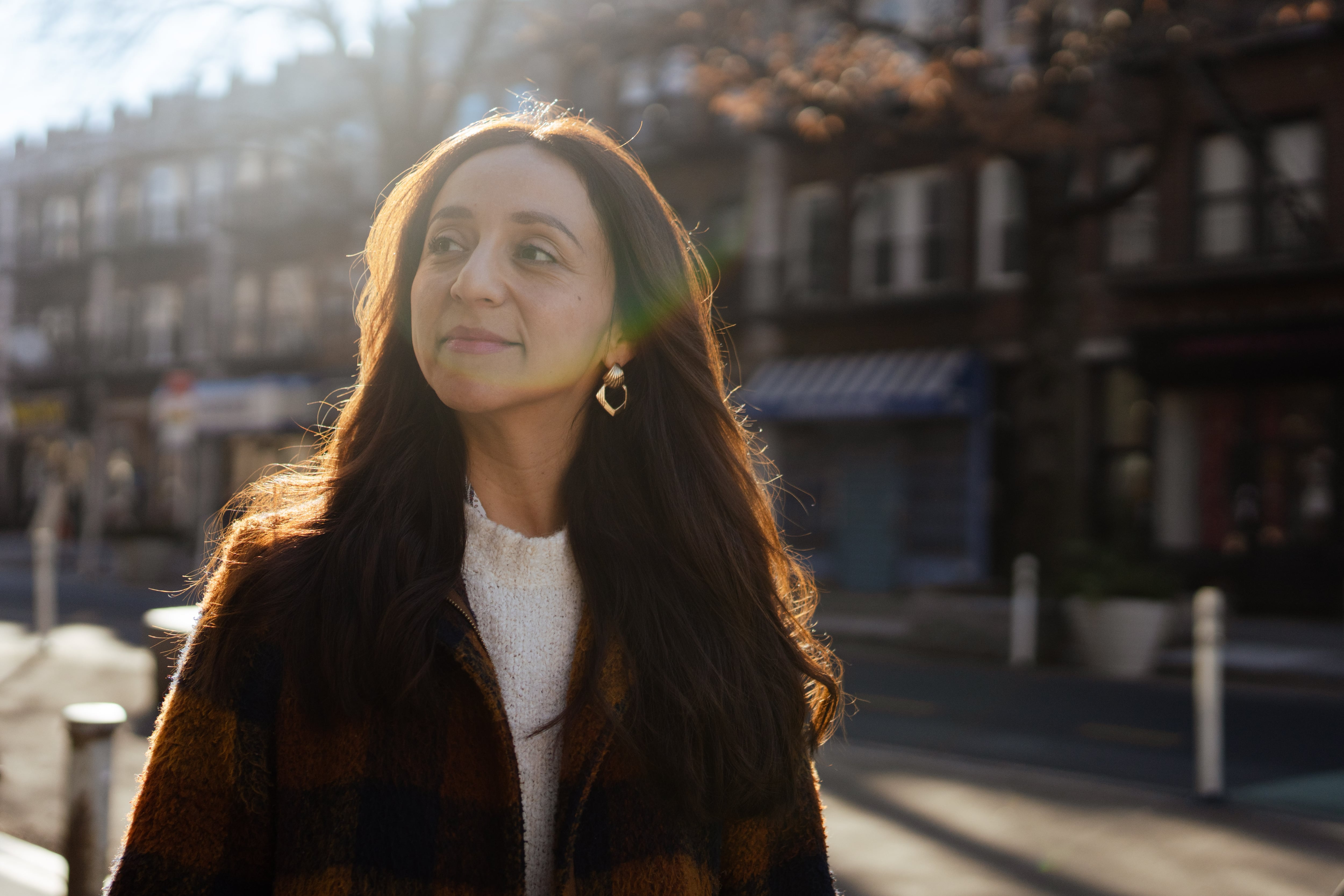 Diana Moreno en las calles de Queens, el 8 de enero.