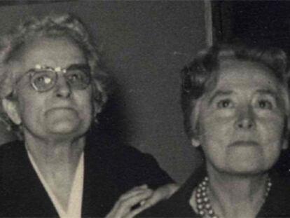 Carmen García del Diestro, Jimena Menéndez-Pidal y Ángeles Gasset.