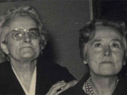 Carmen García del Diestro, Jimena Menéndez-Pidal y Ángeles Gasset.