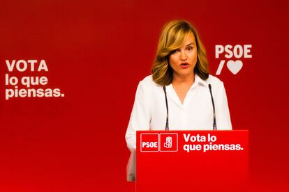 Pilar Alegra, portavoz de la direccin del PSOE.