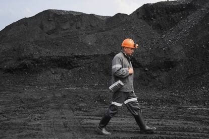 UN minero en la región de Kémerovo.