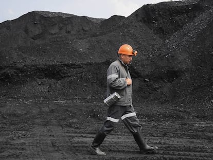 UN minero en la región de Kémerovo.