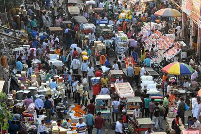 Imagen tomada el pasado 22 de octubre en un mercado de Nueva Delhi.
