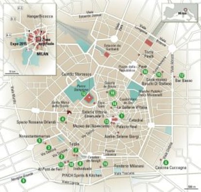 Mapa de Milán.
