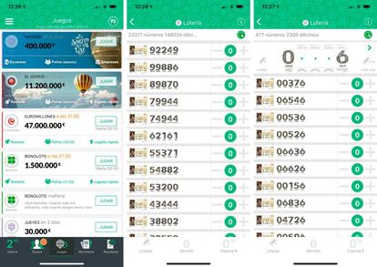 Aplicación de TuLotero para comprar Lotería de Navidad.