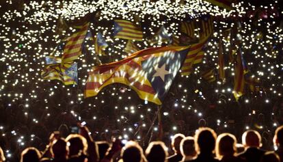 Estelades a Barcelona, aquest divendres.