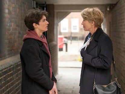 Fionn Whitehead y Emma Thompson, en 'El veredicto (La ley del menor)'.