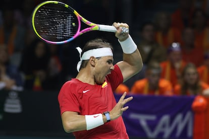 Nadal durante el partido.