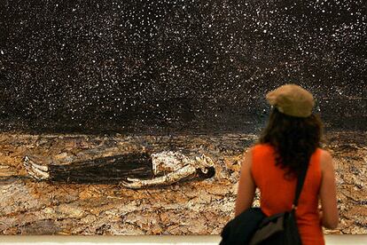 <i>Los célebres órdenes de la noche</i> (1997), de Anselm Kiefer, una de las obras expuestas en el Guggenheim.