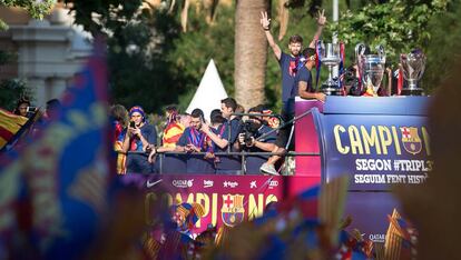 Celebración del Barça de la Liga de Campeones del año pasado