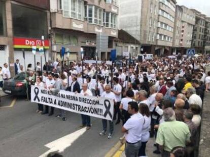 Manifestación en Tui de la plataforma de afectados por la explosión.