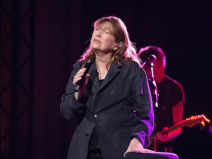 Jane Birkin, en un concierto en París el 29 de junio.