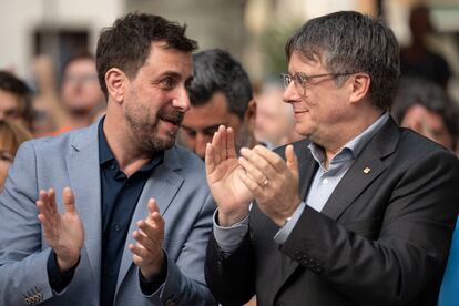 Toni Comín y Carles Puigdemont