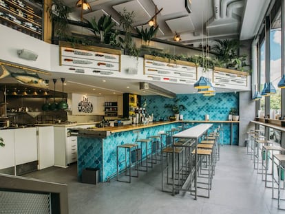 Interior del restaurante KultO, en el barrio de Ibiza.