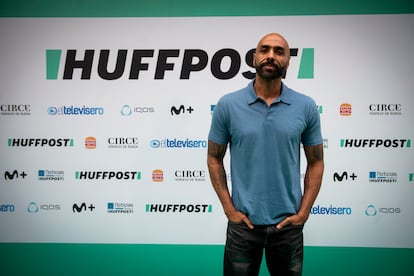El rapero El Chojín, en un momento del 'photocall'.