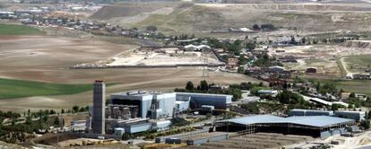 Vista aérea de la incineradora de Valdemingómez.