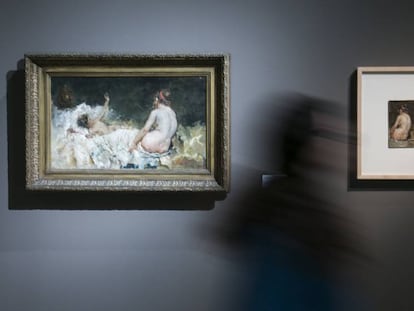 La obra de Mas i Fondevila de 1878, a la izquierda, y la copia que Picasso realizó entre 1895 y 1896. 