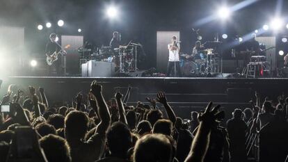 Concierto de Vetusta Morla en la explanada de la Caja Mágica.