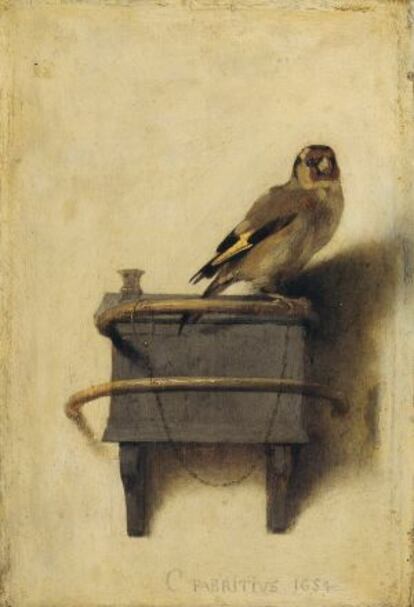 Carel Fabritius pintó 'El jilguero' en 1654.