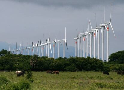 Parque eólico de Acciona en el estado mexicano de Oaxaca. México celebrará en noviembre su tercera subasta de renovables.