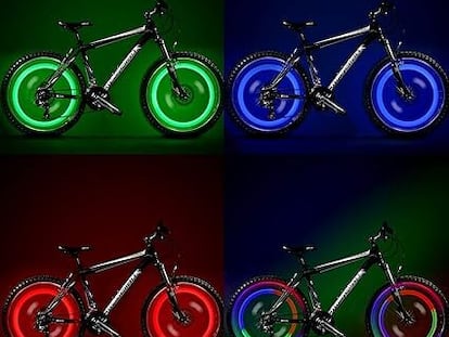 Luces led para las ruedas de la bicicleta. Incrementan la seguridad durante la noche o en condiciones de poca luz. SOLO 11,99€