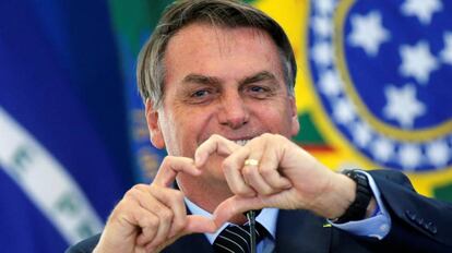 El presidente Jair Bolsonaro, la semana pasada en Brasilia.