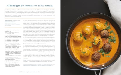 Albondigas de lentejas en salsa masala, receta de Richa Hingle que puede encontrarse en su libro 'Cocina vegana para todos los días. 150 deliciosas recetas con todo un mundo de sabores' (Gaia Ediciones).