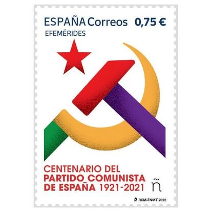 Sello centenario del Partido Comunista