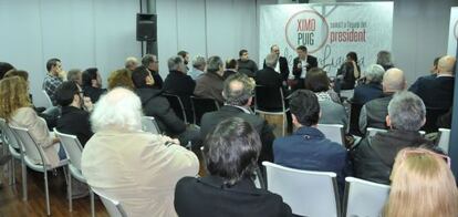 Ximo Puig en un acto de primarias con el mundo de la cultura en la ciudad de Valencia.