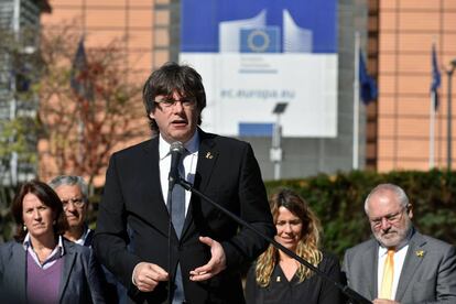 Carles Puigdemont, en Bruselas el pasado día 25.