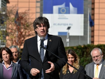 Carles Puigdemont, en Bruselas el pasado día 25. 