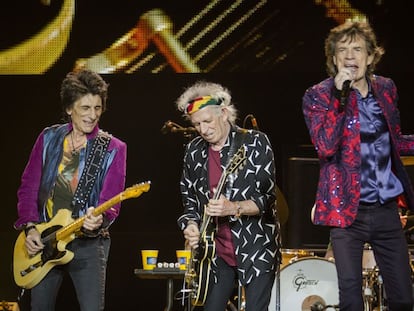 The Rolling Stones en un concierto en la Ciudad de México.