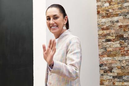 Claudia Sheinbaum durante una conferencia de prensa, este 20 de agosto en Ciudad de México.