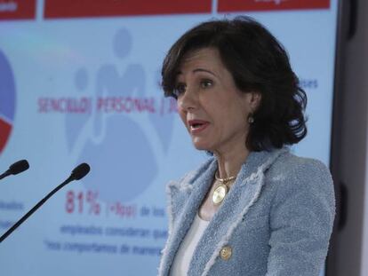 La presidenta del Banco Santander, Ana Botín