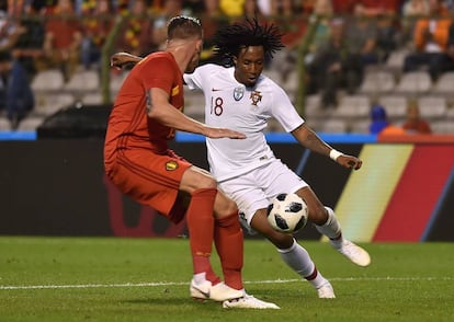 Gelson Martins, en un partido con la selección portuguesa contra Bélgica.