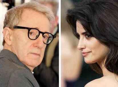 Woody Allen, en una imagen de 2005, y Penélope Cruz, el pasado año en Los Ángeles.