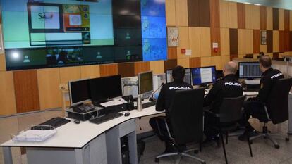 Sala del 091 de la Policía Nacional, en una imagen de archivo.