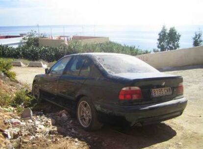 El BMW 530 de El Chino localizado por la policía en Ceuta.