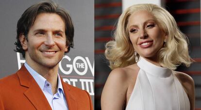 El actor y director Bradley Cooper y la actriz y cantante Lady Gaga. 