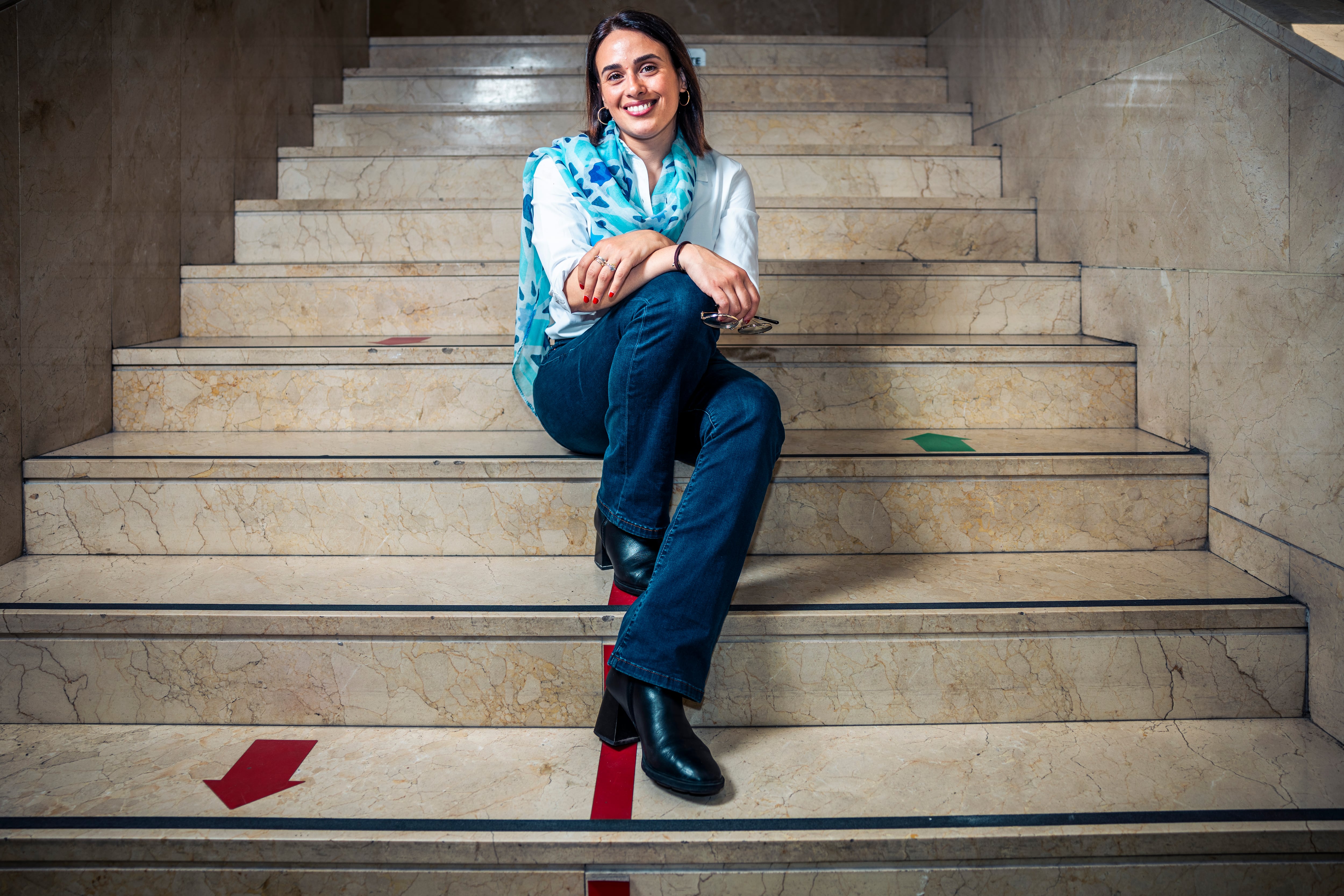 Elena Díaz Galán, en el Campus Quintana de la URJC, el viernes.