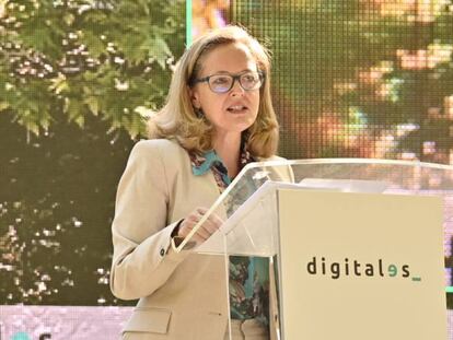 Nadia Calviño, vicepresidenta segunda y ministra de Asuntos Económicos y Transformación Digital, en DigitalES Summit 2021.