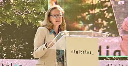 Nadia Calviño, vicepresidenta segunda y ministra de Asuntos Económicos y Transformación Digital, en DigitalES Summit 2021.