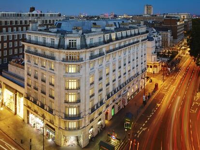 Exterior del London Marriott Hotel Park Lane. 