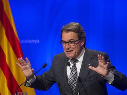 Artur Mas aquest dimarts despr&eacute;s de la reuni&oacute; de Govern.