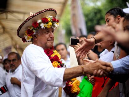 López Obrador, este sábado en Chiapas. 