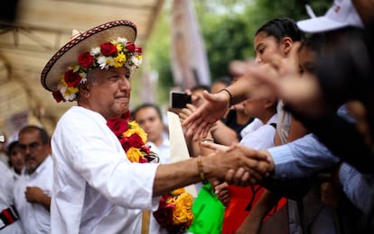 López Obrador, este sábado en Chiapas. 