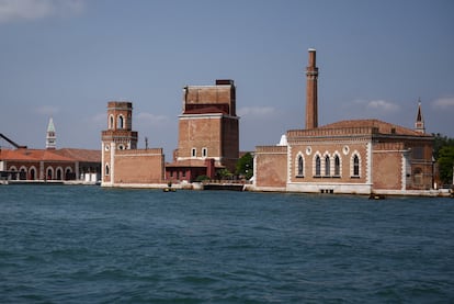 Vista del Arsenale de Venecia, donde tendrá lugar la fiesta final del sábado de la boda de Jeff Bezos y Lauren Sanchez.
