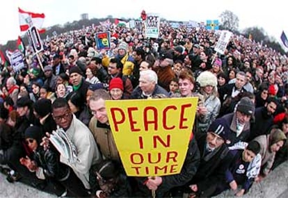 La manifestación de Londres, la mayor celebrada en la ciudad desde la guerra de Vietnam, ha reunido a más de medio millón de personas.