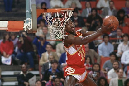 Dominique Wilkins, en el concurso de mates de 1984.