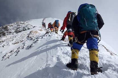 Ascensión a la cima del Everest, en 2018. 